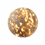Luma Vein Stone Sphere Wall Sconce in Yellow Travertine