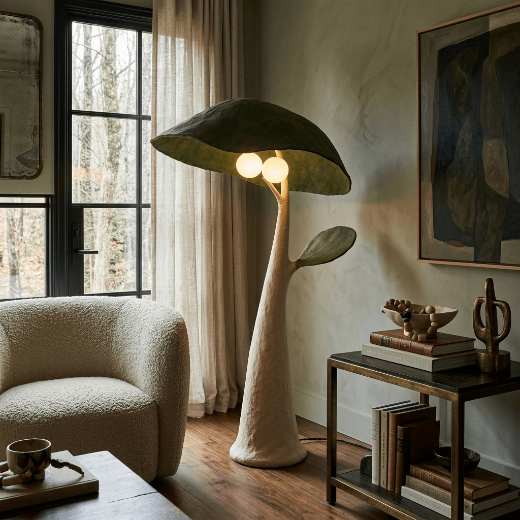 Forest Mushroom Floor Lamp – Sculptural Nature-Inspired Lighting for Living Room & Bedroom