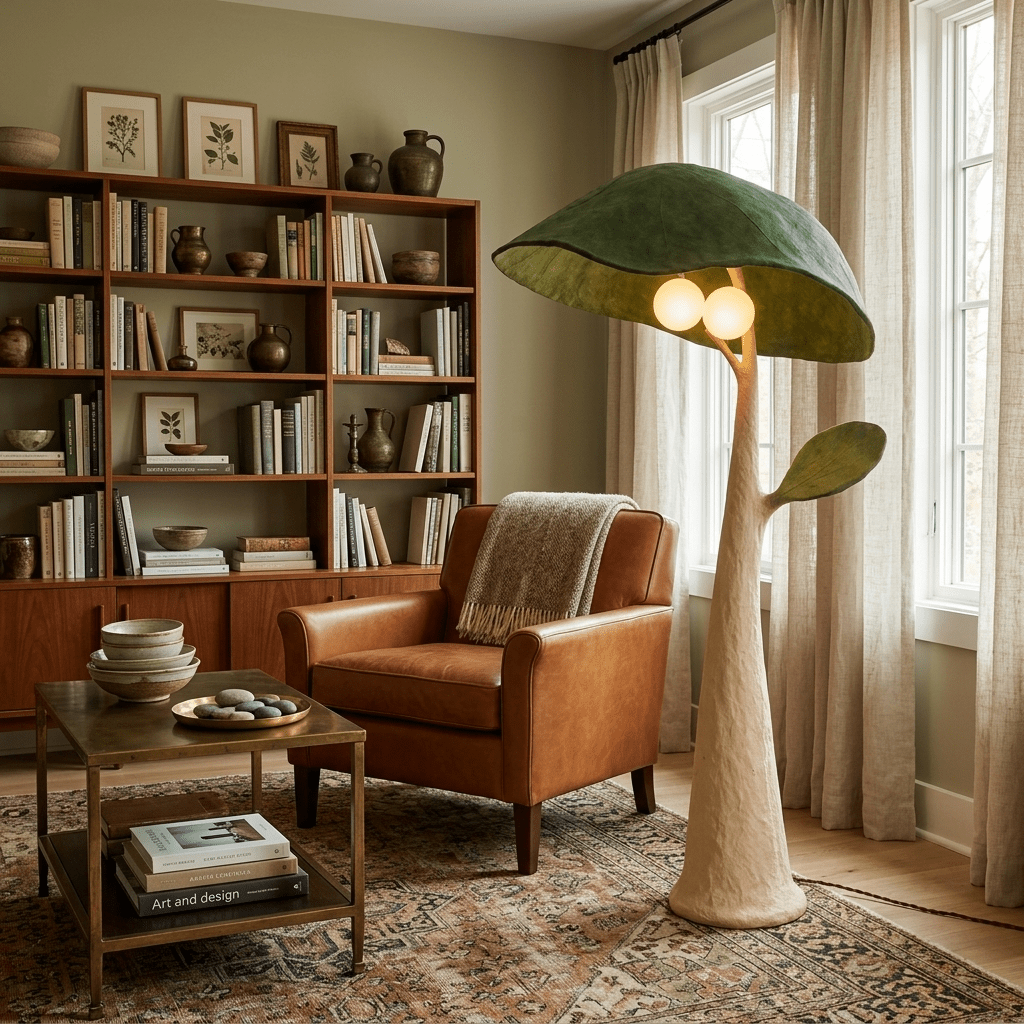 Forest Mushroom Floor Lamp – Sculptural Nature-Inspired Lighting for Living Room & Bedroom