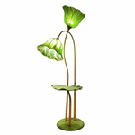 Lotus Bloom Floor Lamp with Leaf Table – Modern Designer Lighting for Living Room & Bedroom