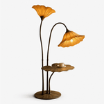 Lotus Bloom Floor Lamp with Leaf Table – Modern Designer Lighting for Living Room & Bedroom