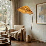 Linen Canopy Floor Lamp – Modern Natural Lighting for Living Spaces