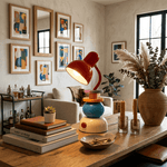 Playstack Pop Table Lamp – Colorful Modern Metal Accent Light for Bedroom & Living Room