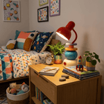 Playstack Pop Table Lamp – Colorful Modern Metal Accent Light for Bedroom & Living Room