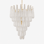 Artisan Glass Pinecone Chandelier in Nickel or Gold