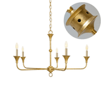 Elara Candle Chandelier – Modern Brass Candelabra Chandelier for Dining Room