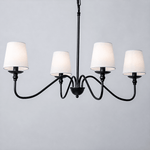 Sculpted Candle Chandelier in Antique Brass, Matte Black, or Brushed Nickel