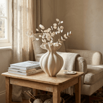 Fluted Bloom Ceramic Vase – Hand-Thrown Stoneware Sculptural Vessel