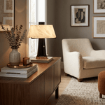 Trapezia Alabaster Desk Lamp — Sculptural Table Light for Modern Interiors