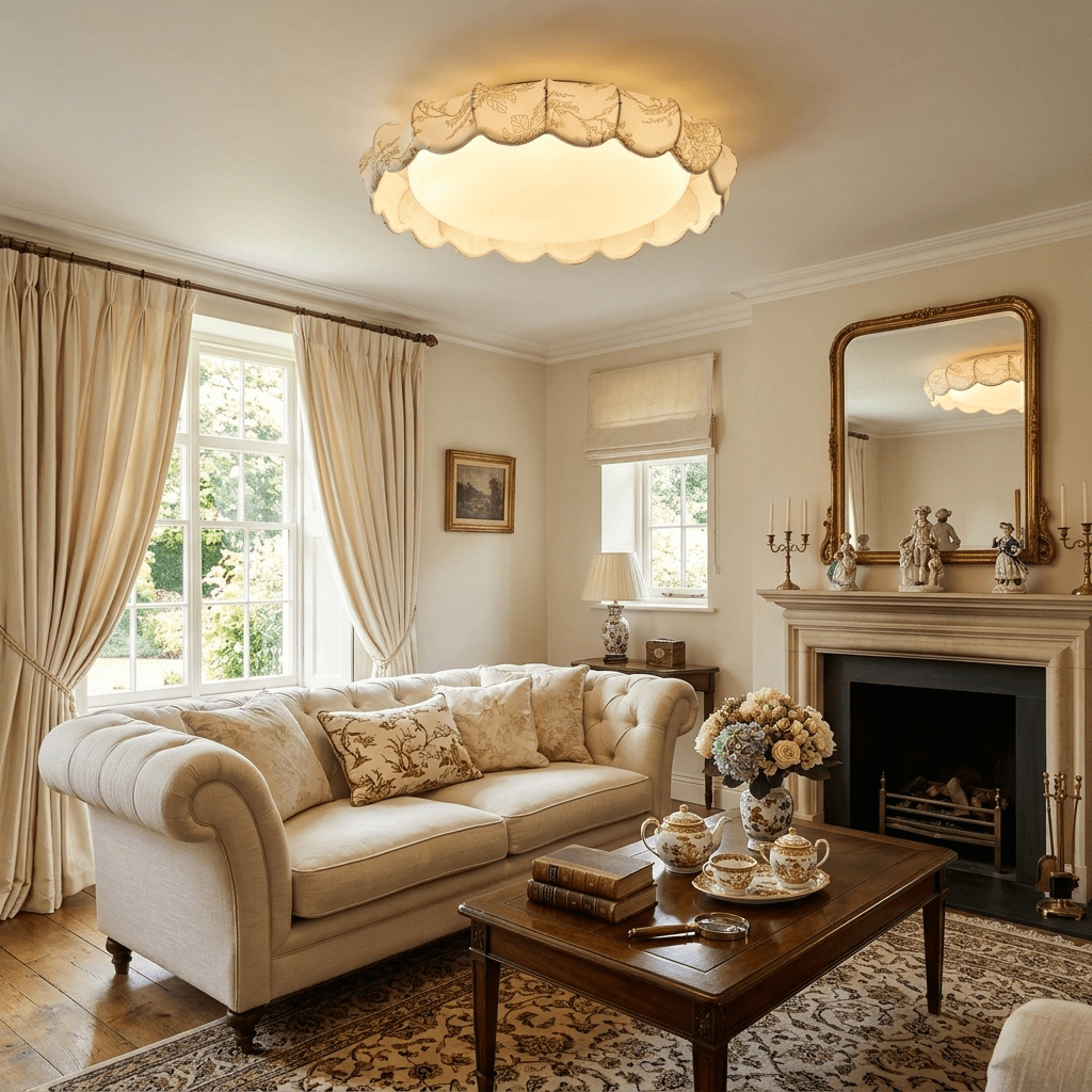 Lunaria Veil Flush Mount Ceiling Light – Modern Designer LED Lamp