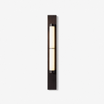 Columnar Alabaster Wall Sconce in Bronze Brass