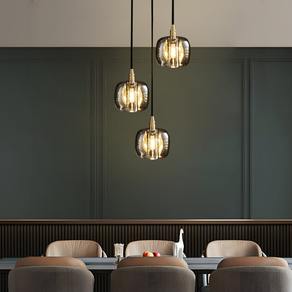 Long Spiral Cubes Crystal Pendant Light Dimmable Chandelier For Staircase