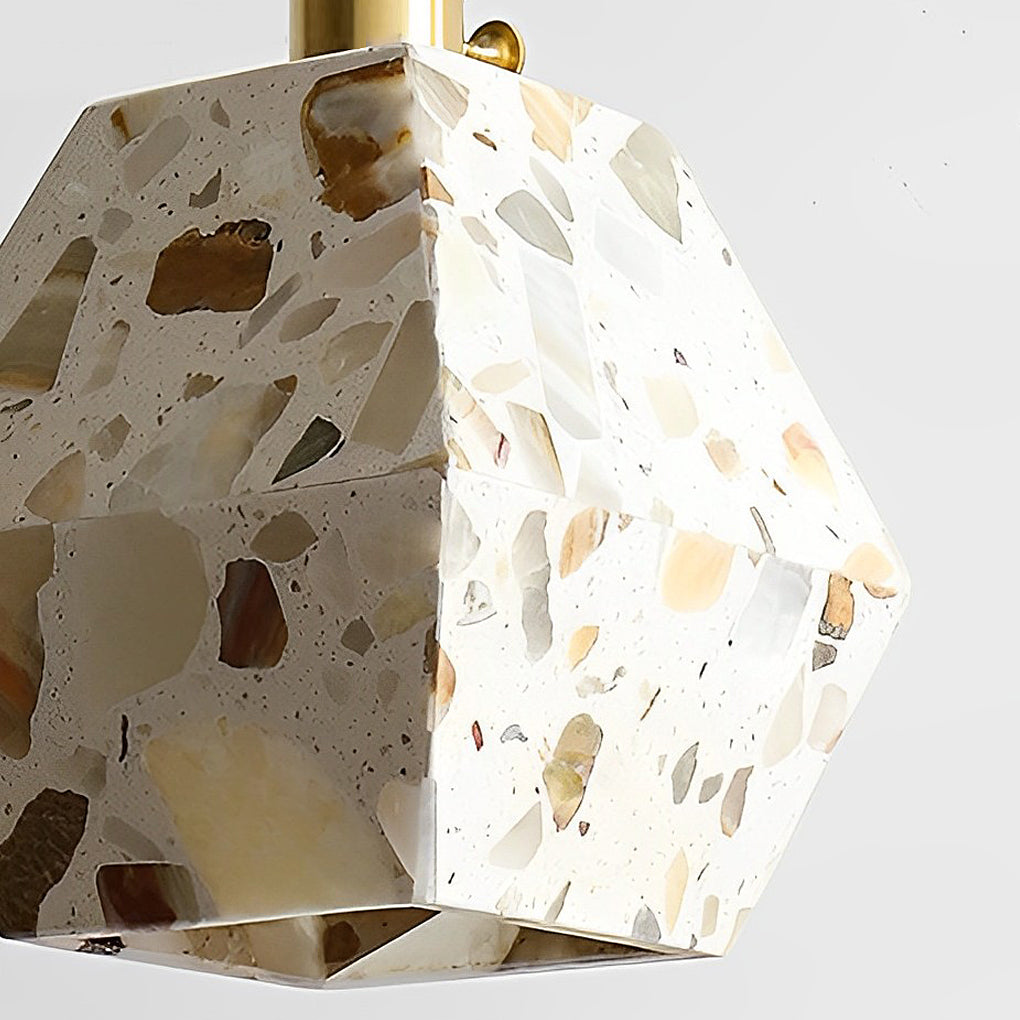 Retro Terrazzo Concrete Nordic Pendant Light Ha080859