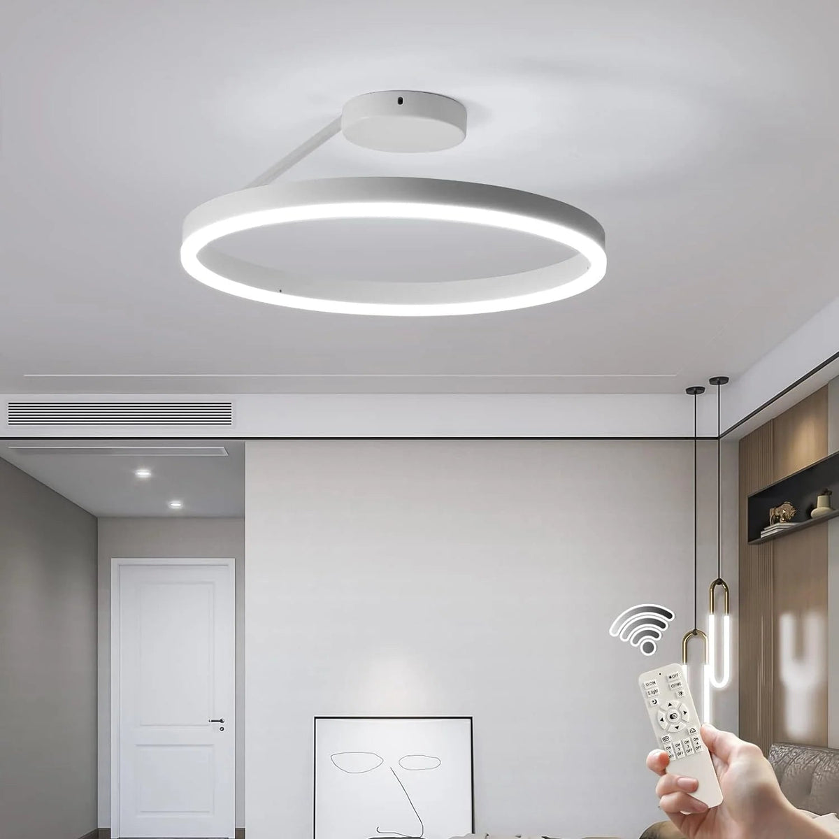 Sleek Round Nordic Ceiling Light