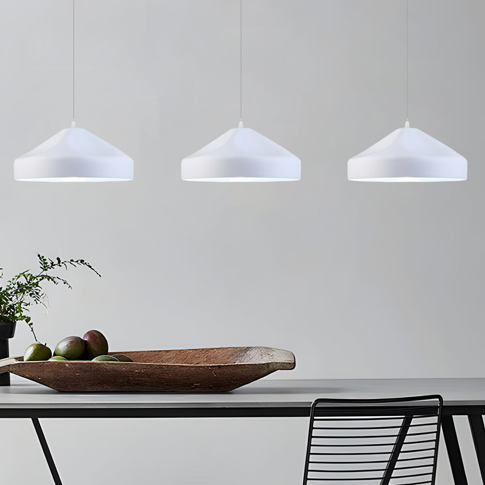Pleat Box Led Pendant Light 1 Light Black White Aluminum Hanging Lamp