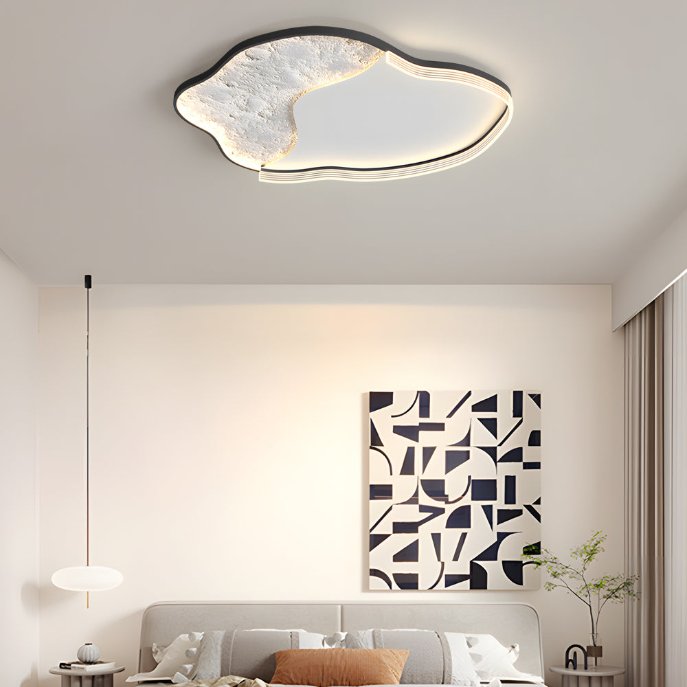 Geometric Simple Lunar Texture 3 Step Dimming Led Modern Ceiling Lamp