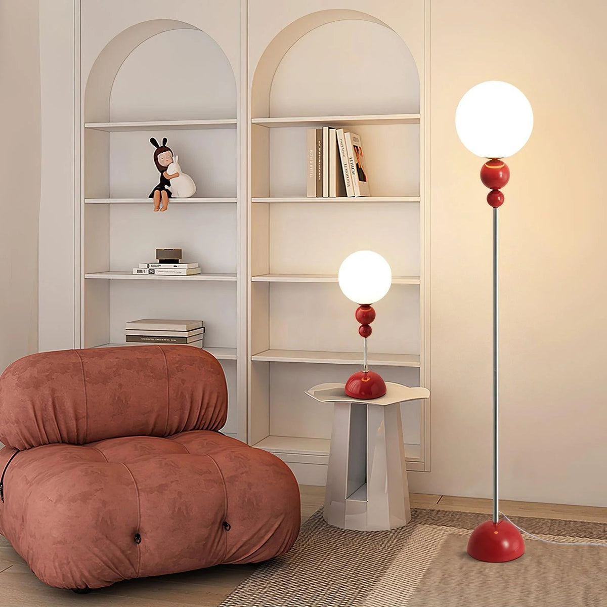 Minimalist Creative Flower Bud Cream Style Floor Lamp