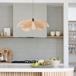 Retro Floral Rattan Pendant Lamp