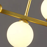 6 8 Light 3Step Dimming Glass Ball Led Long Dining Room Chandelier