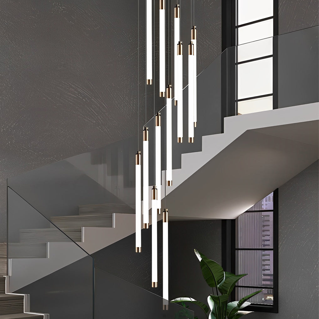 Spiral Duplex Staircase Chandelier Ha085056
