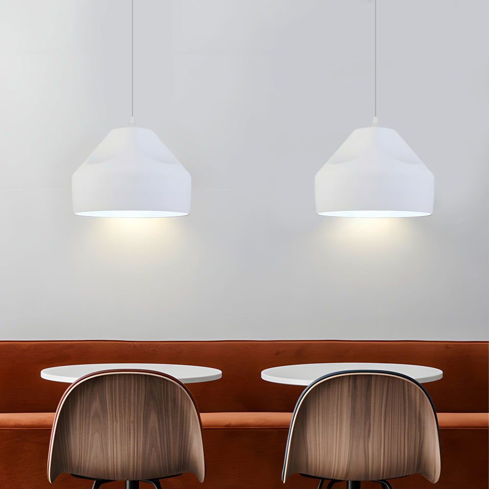 Pleat Box Led Pendant Light 1 Light Black White Aluminum Hanging Lamp