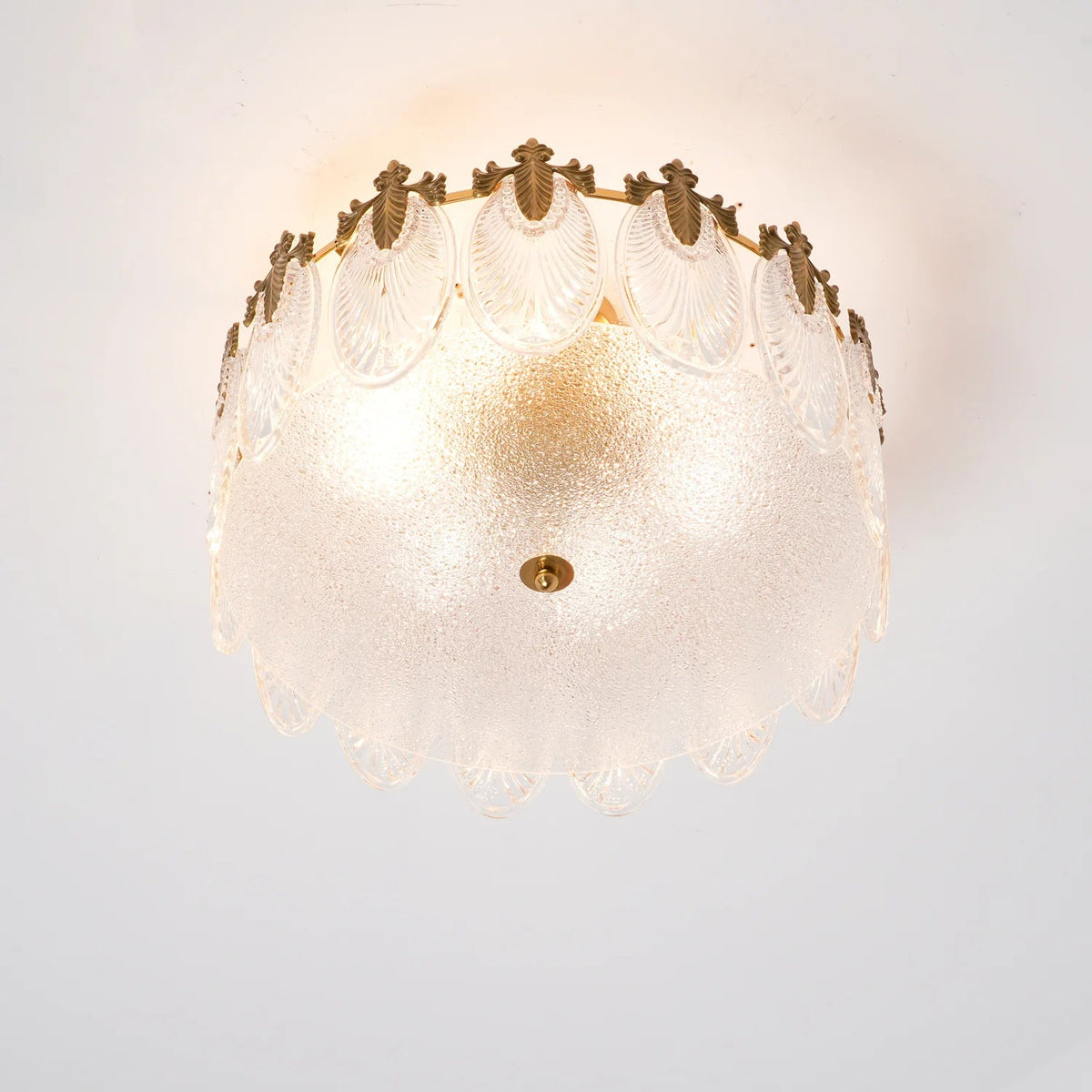 Intricate Round Glass Chandelier