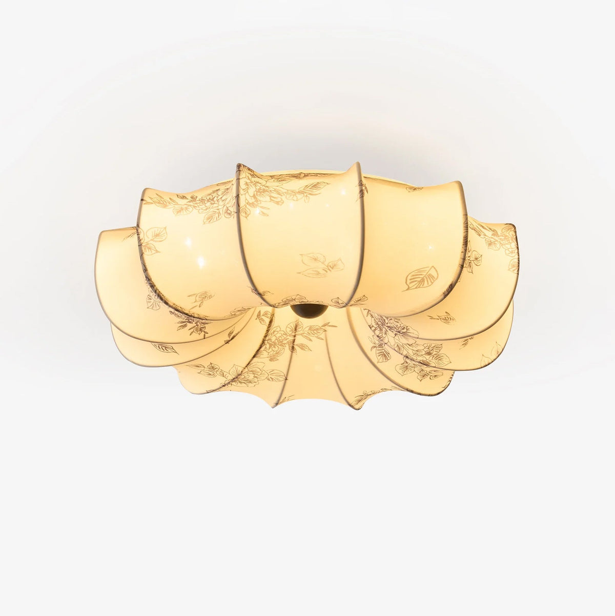 Floralis Ceiling Light – Designer Flush Mount with Fabric Shade