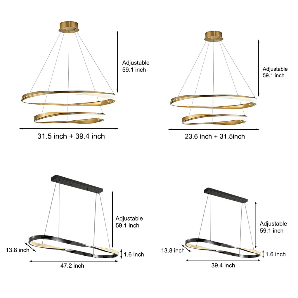 Creative Rings Luxury Nordic Chandelier Ha098950