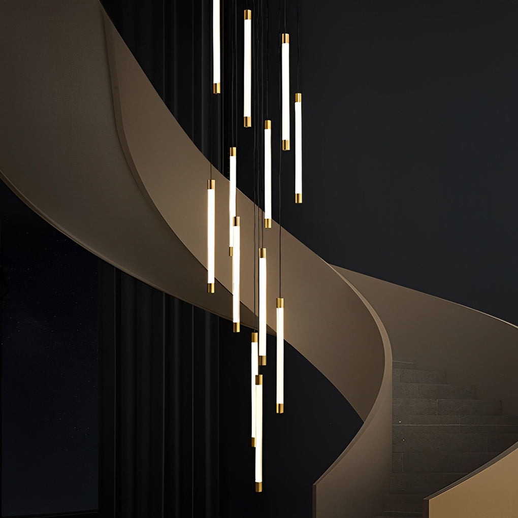 Spiral Duplex Staircase Chandelier Ha085056