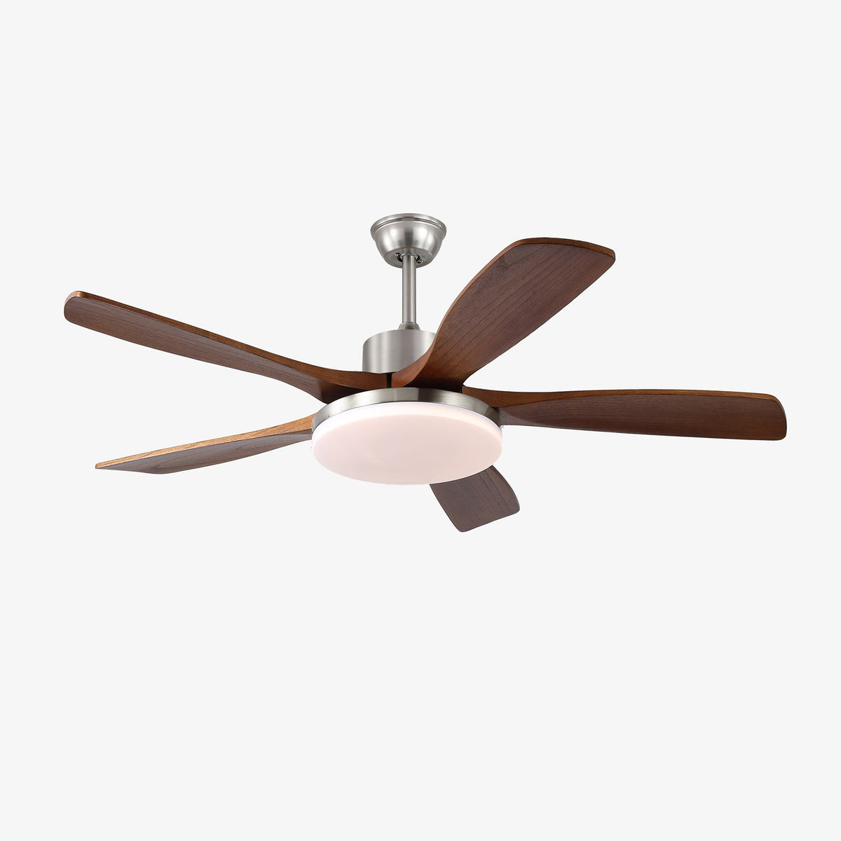 Lunet Ceiling Fan Light with LED, Modern Wooden Blades, 42" & 52" Options