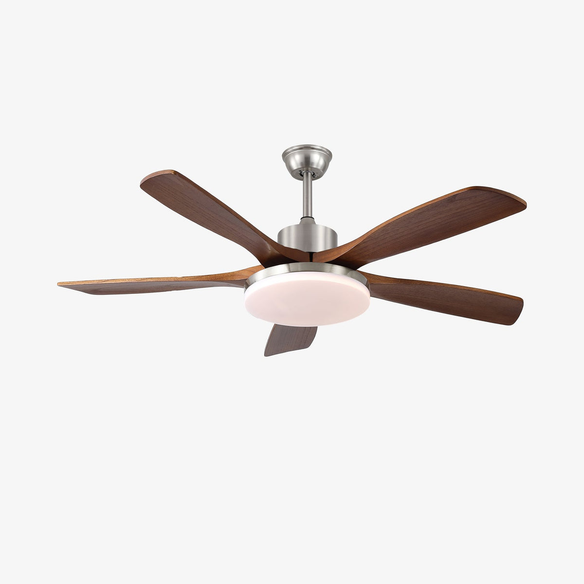 Lunet Ceiling Fan Light with LED, Modern Wooden Blades, 42" & 52" Options