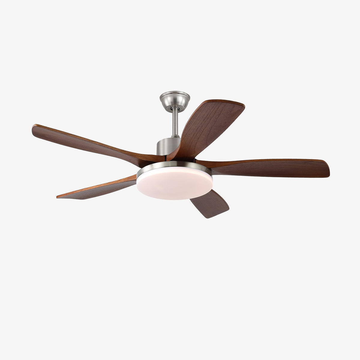 Lunet Ceiling Fan Light with LED, Modern Wooden Blades, 42" & 52" Options