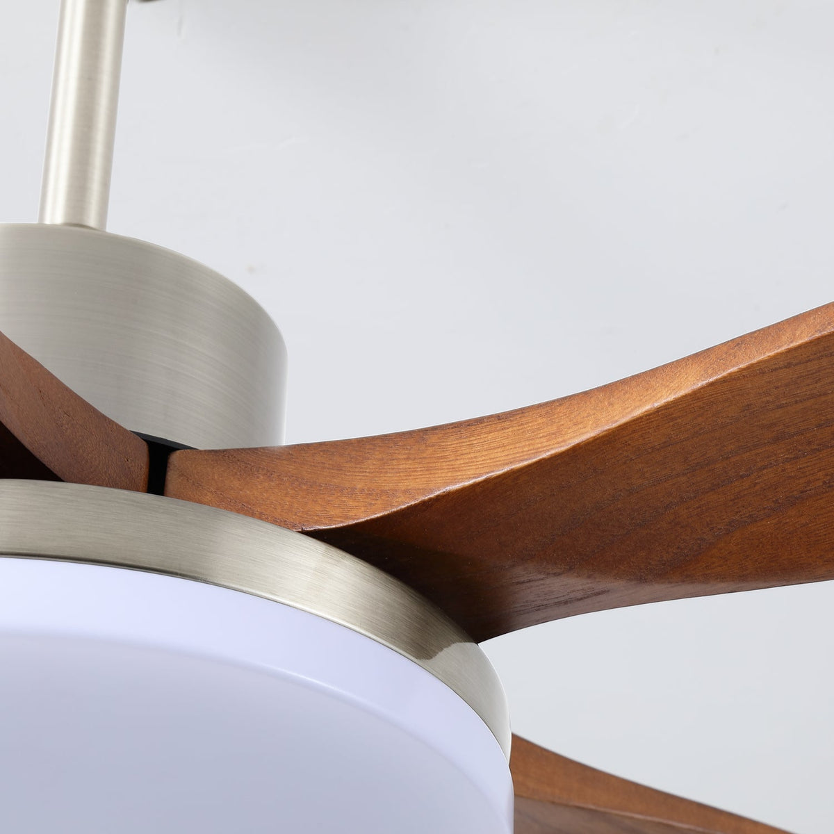 Lunet Ceiling Fan Light with LED, Modern Wooden Blades, 42" & 52" Options