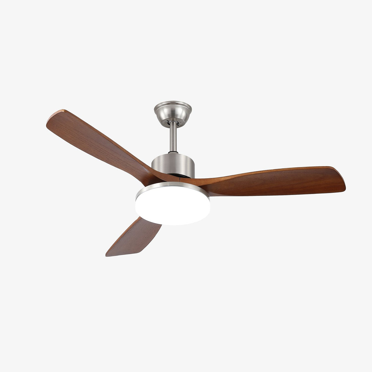 Lunet Ceiling Fan Light with LED, Modern Wooden Blades, 42" & 52" Options