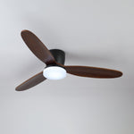Nocturnus Ceiling Fan Light with Wooden Blades and LED