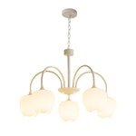 Tulips Flowers Led Milky White Chandelier Li002603