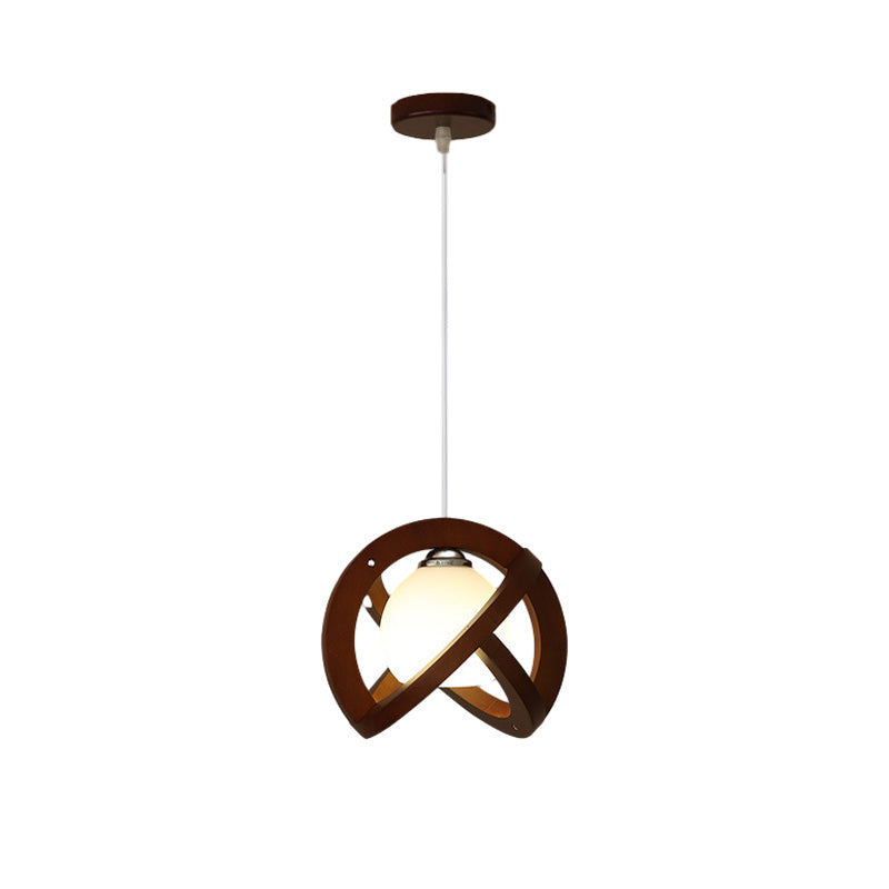 Simple Wood Japanese Pendant Light Li002661