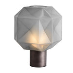 1 Light Cylinder And Cubo Smoke Glass Orb Modern Table Lamp