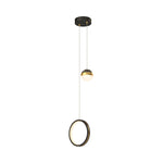 Round Oval Rings 3 Step Dimming Led Starry Projection Modern Pendant Lights