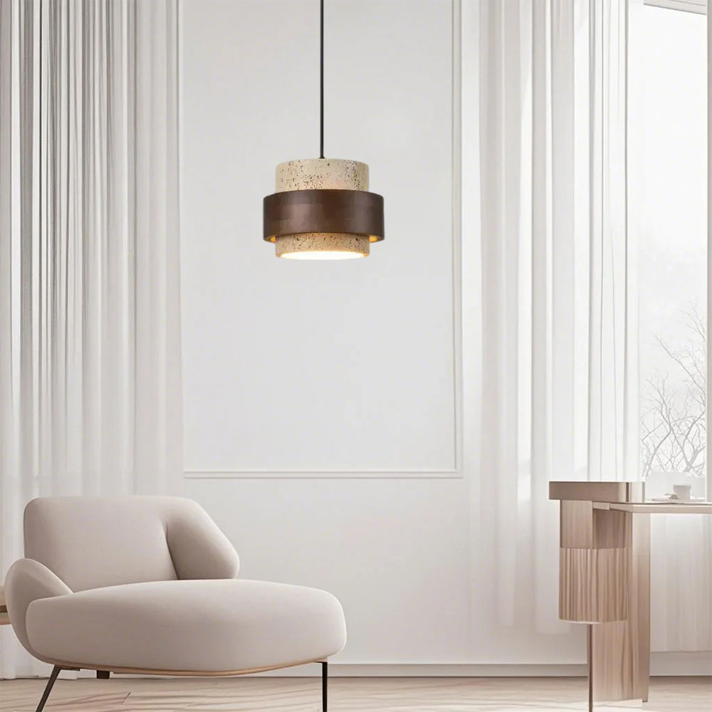 Retro Stone Wabi Sabi Pendant Light