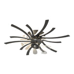 Creative Flowers Three Step Dimming Luxury Modern Ceiling Fan With Light