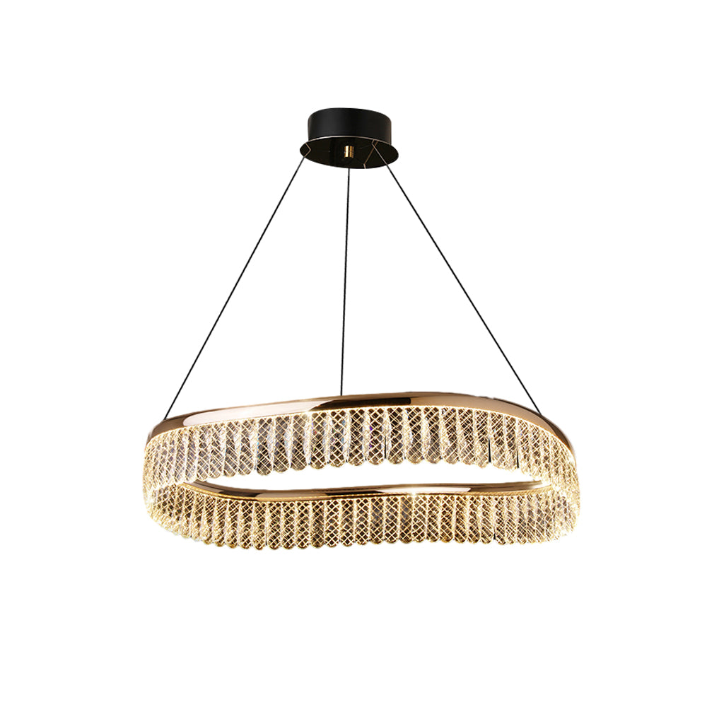 Creative Round Crystal 3 Step Dimming Led Luxury Modern Chandelier
