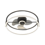 Minimalist Ring Three Step Dimming Led Mute Modern Bladeless Ceiling Fan Lights