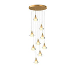 Crystal Shade Staircase Chandelier Ha095068