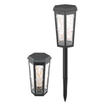 Hexagonal Solar LED Lawn Lights with Motion Sensor, Set of 2