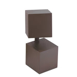 Geometric Black Solar Lawn Light with LED Illumination for Modern Gardens