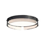 Round Black Hammered Glass Led Flush Mount Ceiling Light
