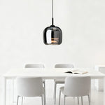 Modern Black Glass Pendant Light