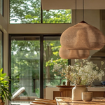 Vintage Rattan Woven Chandelier