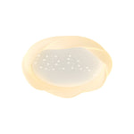 Round Pe Shade Iron Three Step Dimming Milky White Modern Ceiling Lights